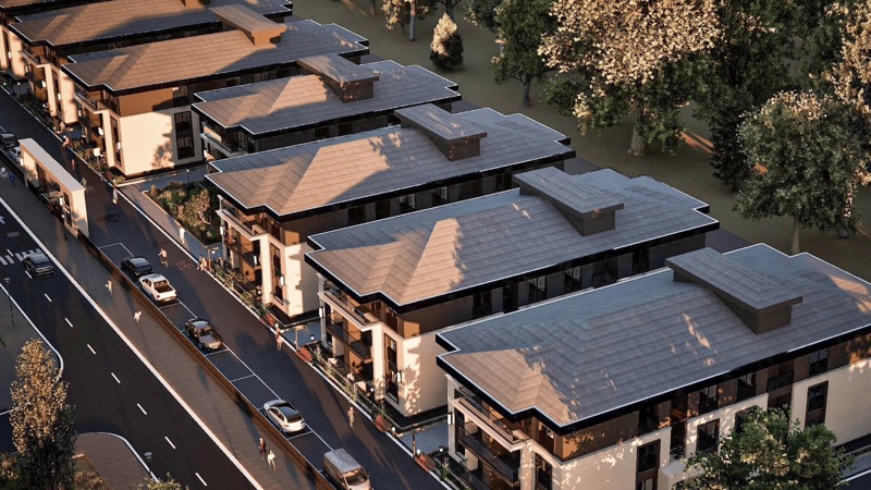 İnce Resort — blok dizilimi, kuş bakışı